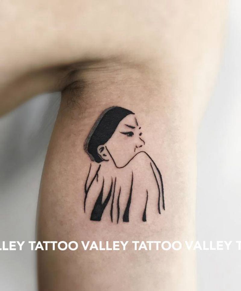 京剧 王佩瑜纹身图片_手臂纹身图案