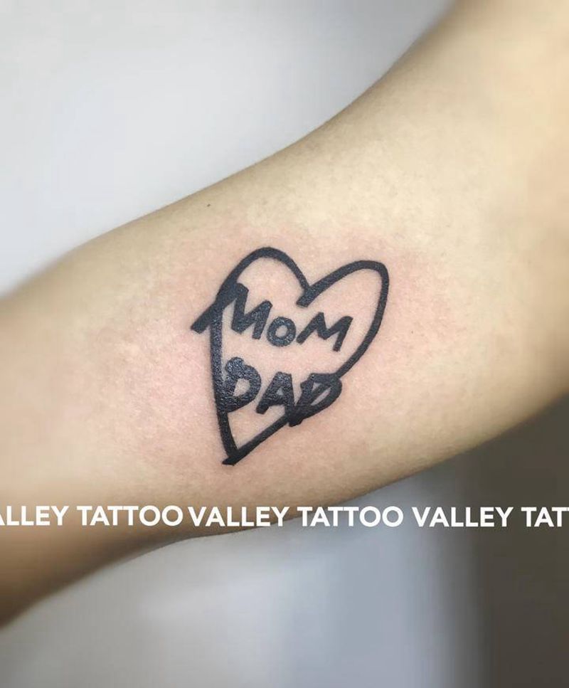 ❤Mom&Dad纹身图片_手臂纹身图案