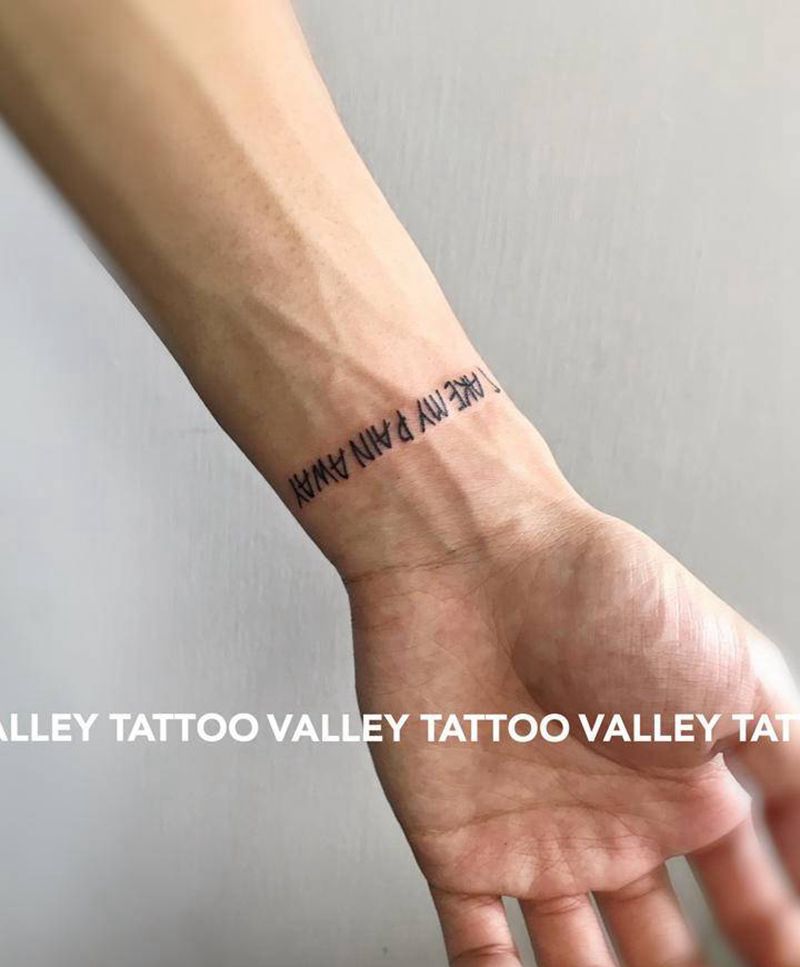 手腕英文纹身图片_手臂纹身图案