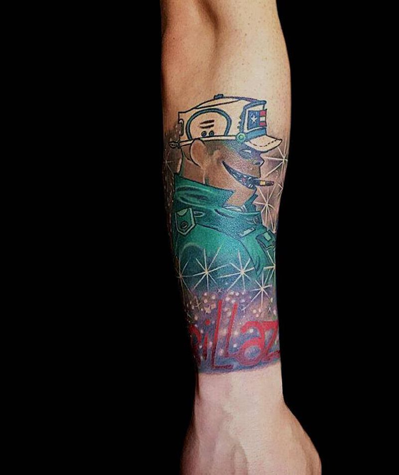街头霸王乐队纹身图片_手臂New School纹身图案