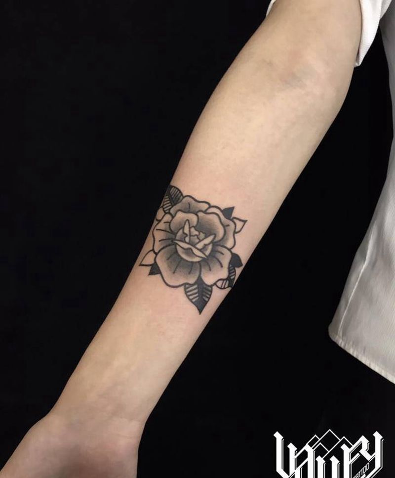 School花花纹身图片_Old School纹身图案