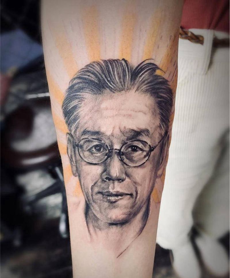 欧美写实肖像纹身图片_手臂欧美写实纹身图案