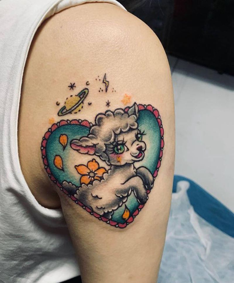 school小羊纹身纹身图片_New School纹身图案