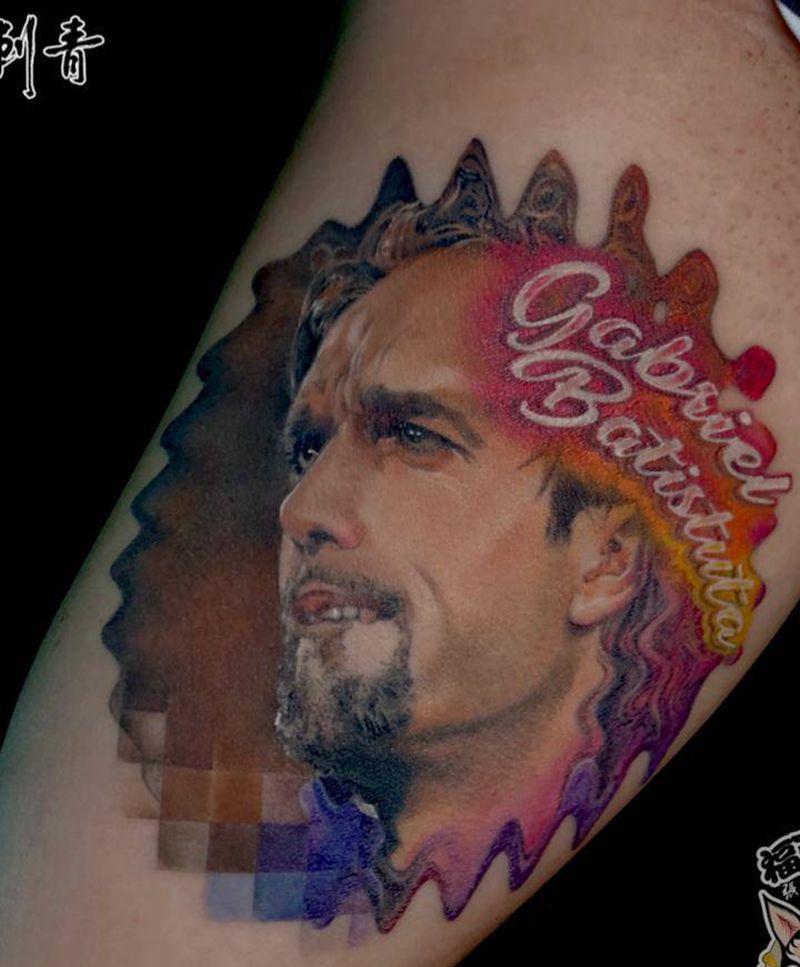 原创巴蒂斯图塔纹身图片_手臂欧美写实彩色精致小图人物纹身图案