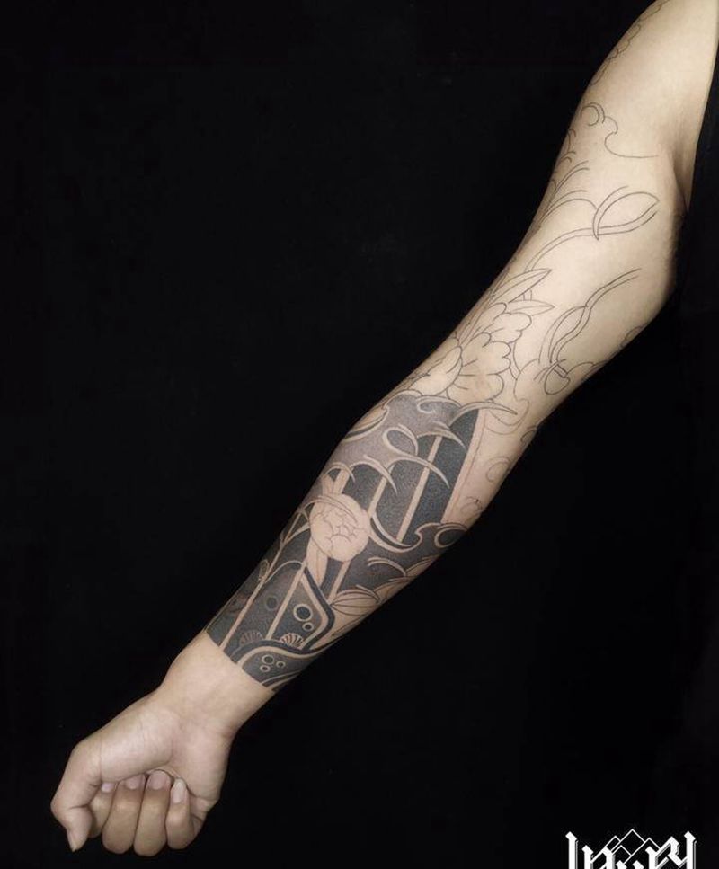 日式花臂纹身图片_手臂日式纹身图案