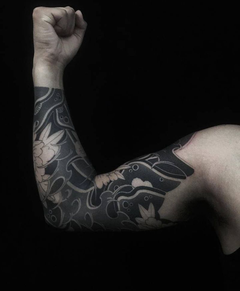 日式 未完成纹身图片_手部老传统纹身图案