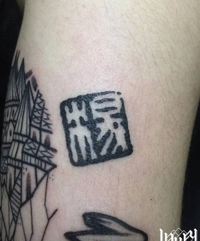 汉字印章纹身图片_手臂纹身图案