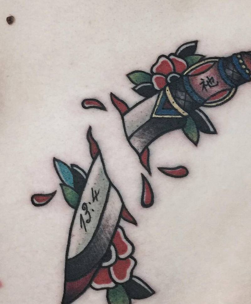 Oldschool 小臂手侧腰纹身图片_肩部手臂Old SchoolNew School纹身图案