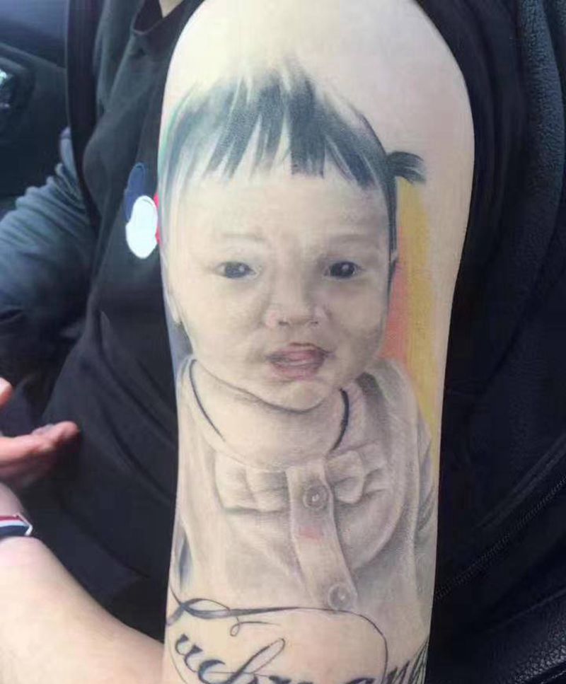 肖像修改纹身图片_手臂欧美写实纹身图案