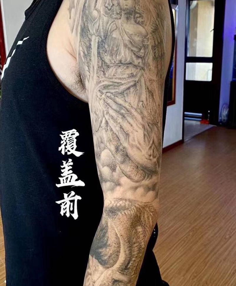 覆盖纹身图片_手臂新传统纹身图案