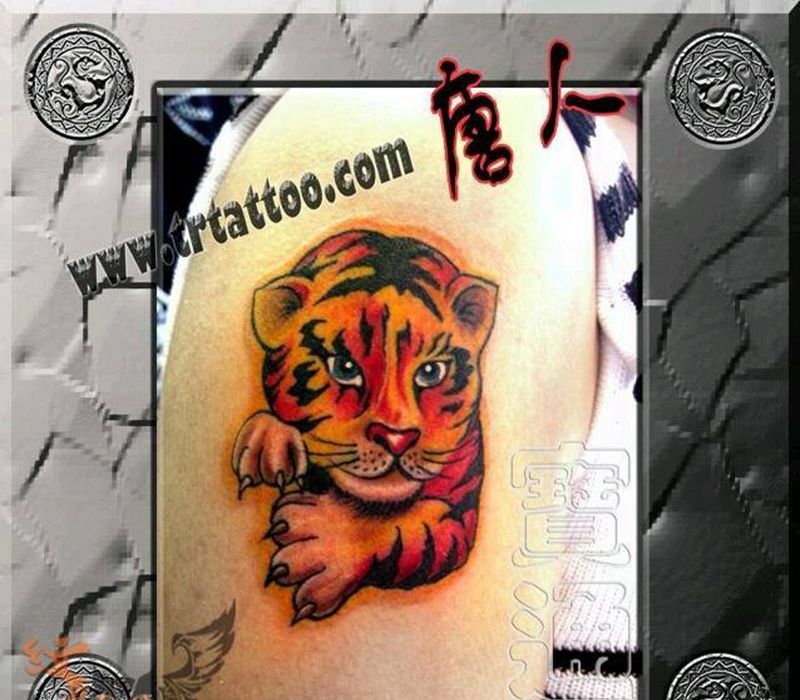 虎纹身图片_