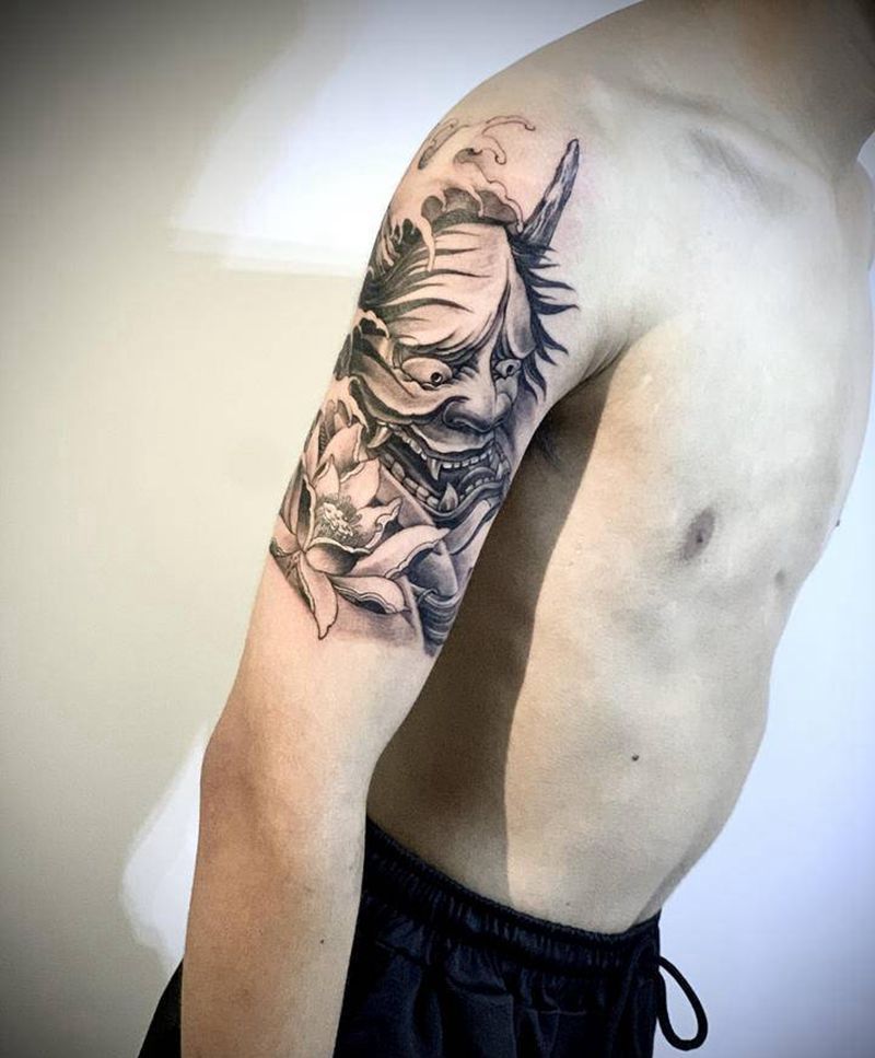 般若纹身图片_手臂新传统纹身图案