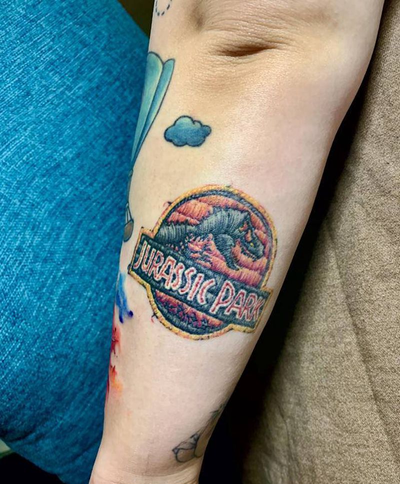 侏罗纪刺绣纹身图片_欧美写实纹身图案