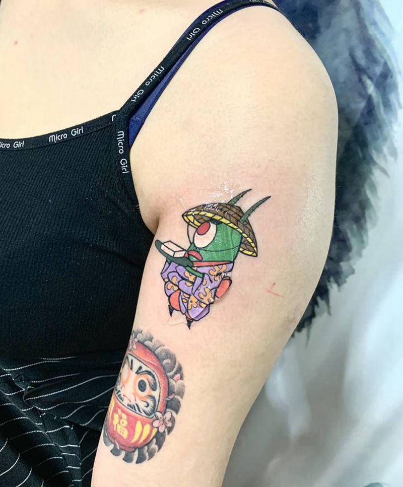 痞老板 海绵宝宝纹身图片_手部手臂欧美写实New School纹身图案