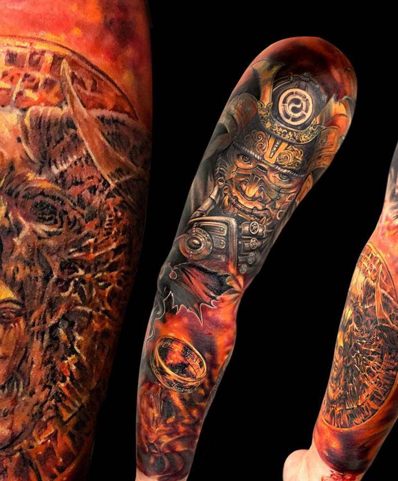 再见我的爱纹身图片_手臂欧美写实纹身图案