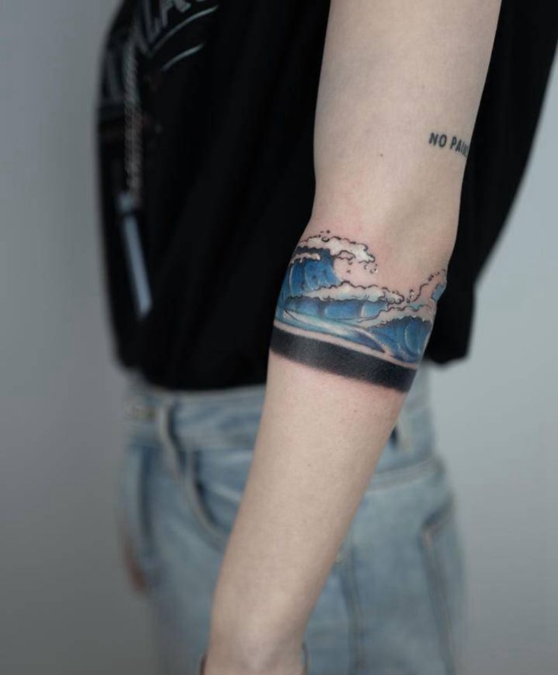 遮盖纹身图片_手臂水墨遮盖纹身图案