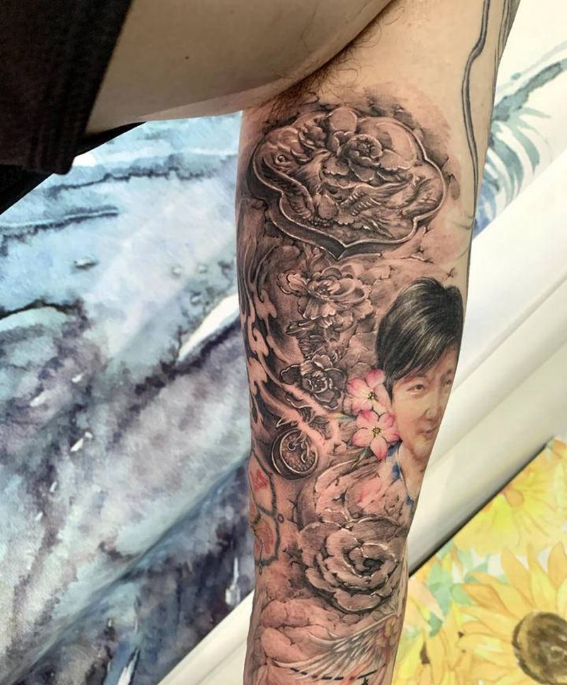 如意如意纹身图片_手臂新传统纹身图案