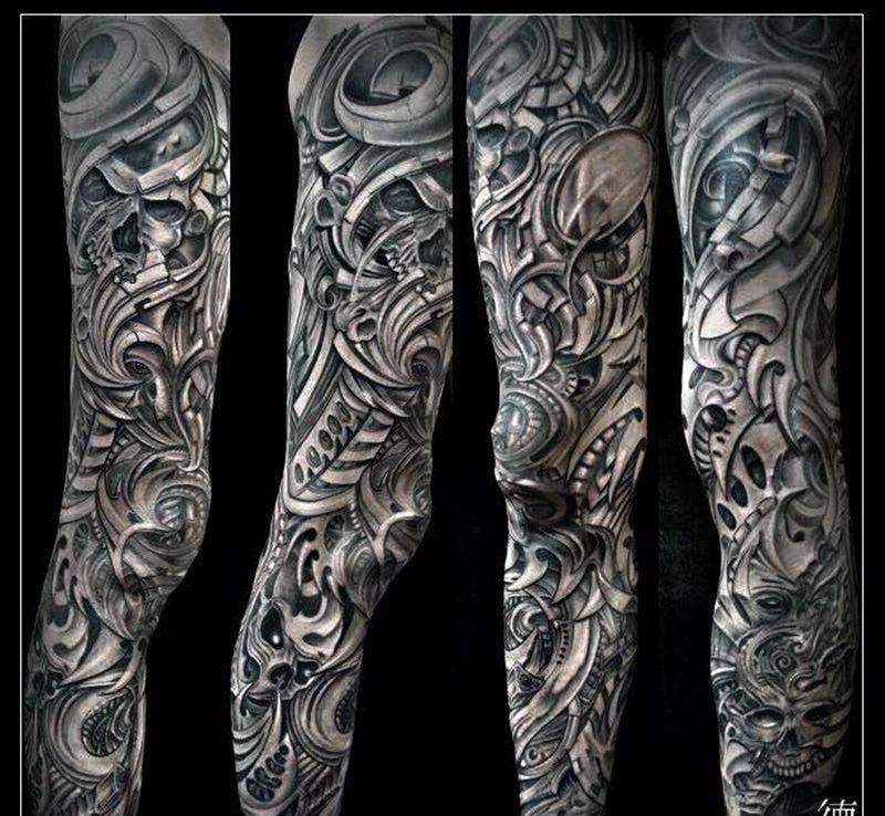 3D骷髅纹身图片_