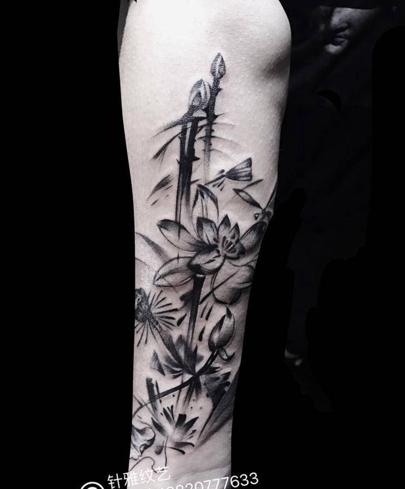 水墨风纹身图片_