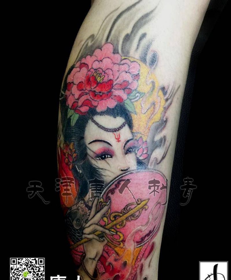 打完收工纹身图片_