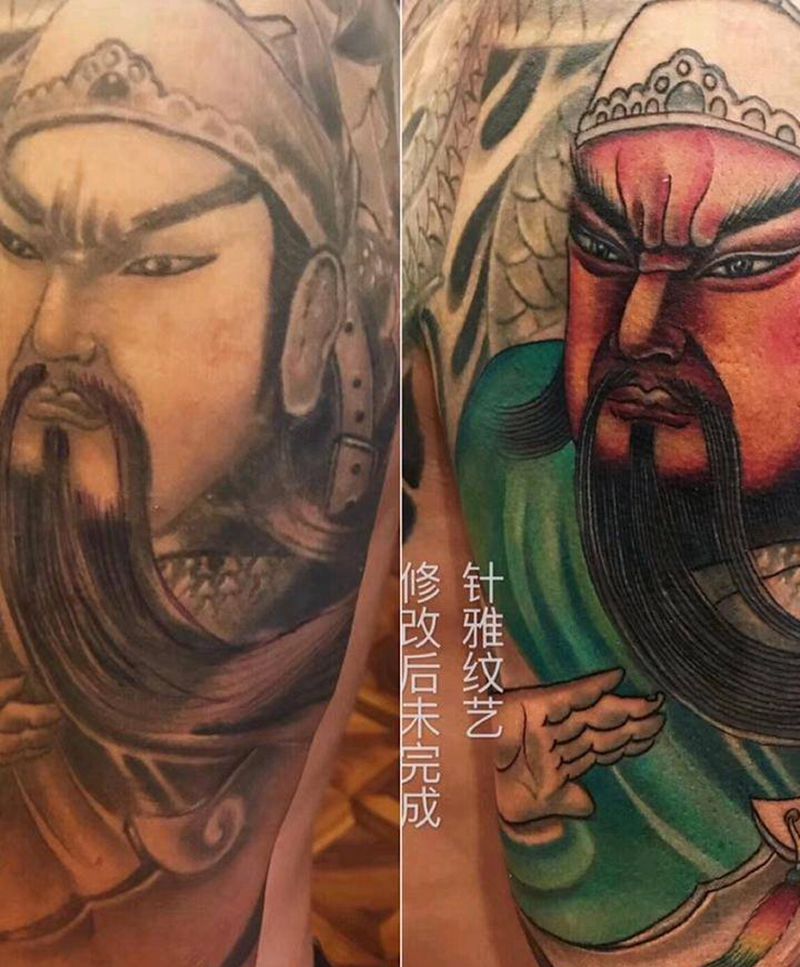 修改失败纹身未完成纹身图片_手臂新传统纹身图案