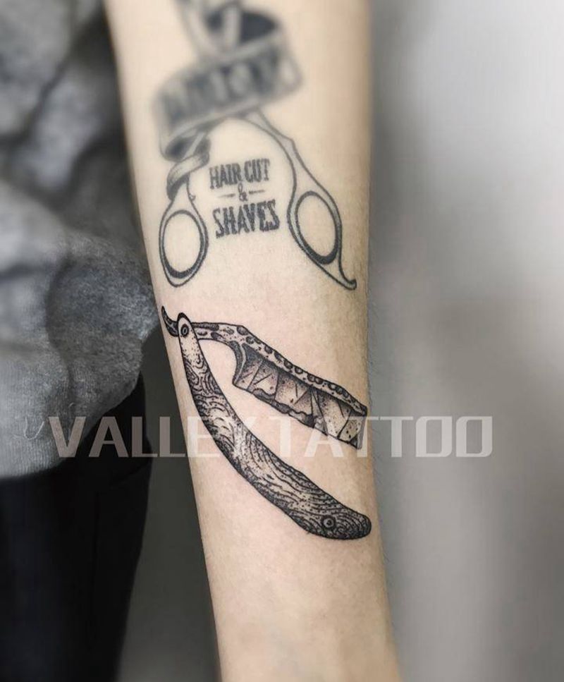 小剃刀纹身图片_