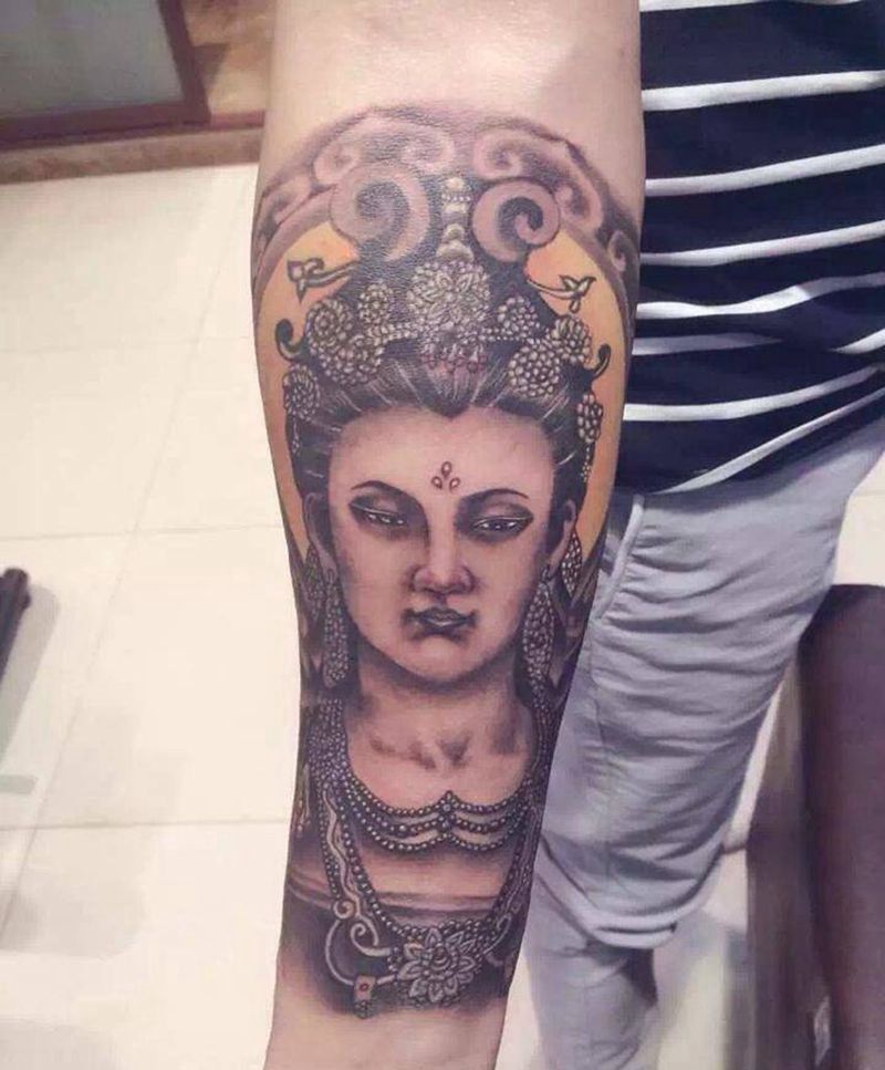 敦煌纹身图片_手臂纹身图案