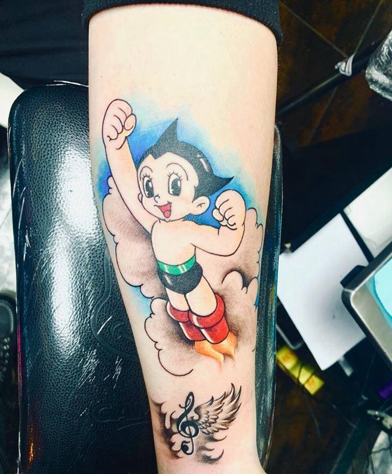 阿童木纹身图片_手臂欧美写实纹身图案