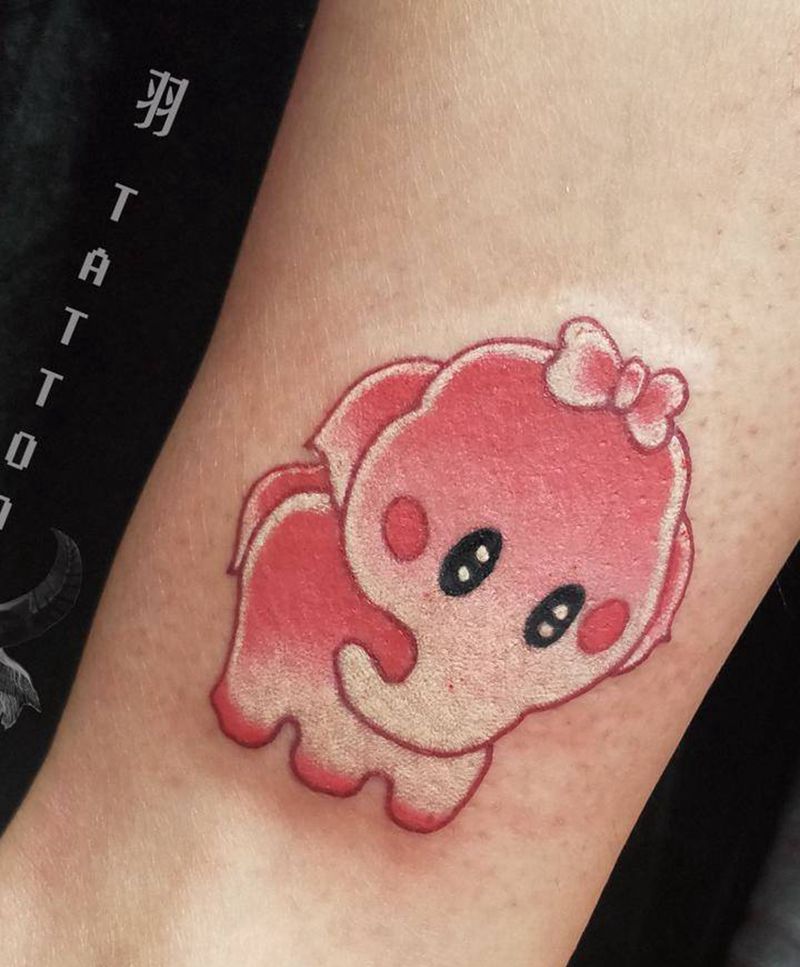 小粉象纹身图片_