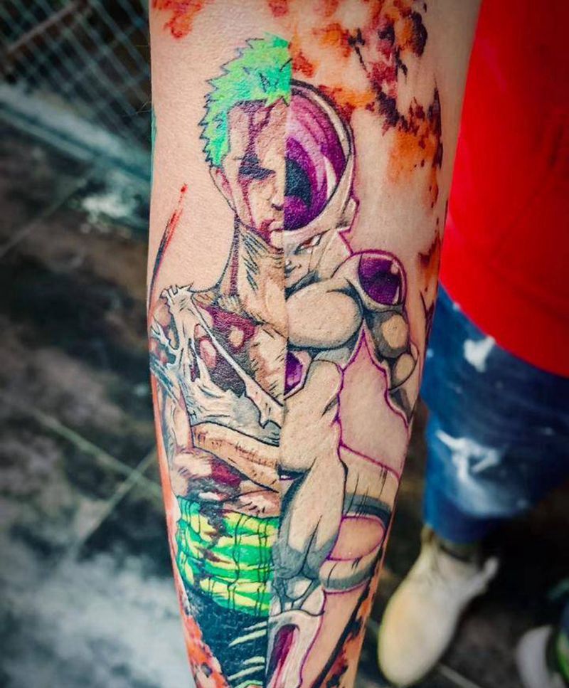 弗里莎索隆纹身图片_手臂欧美写实纹身图案