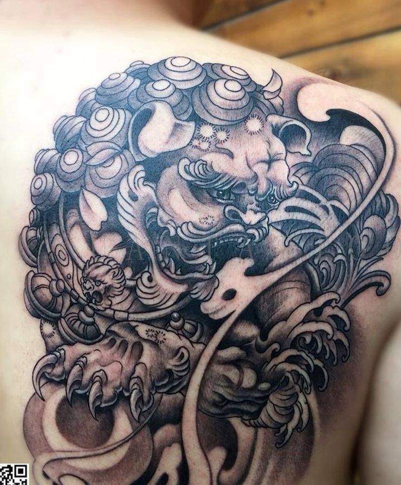 狮子纹身图片_