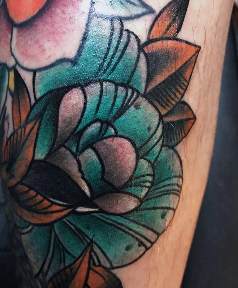 修改小腿纹身图片_