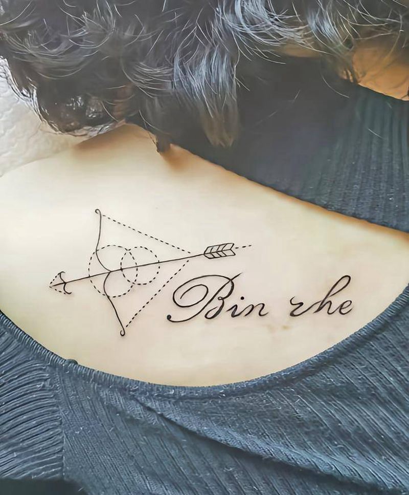 原创射手座图腾纹身图片_肩部图腾纹身图案