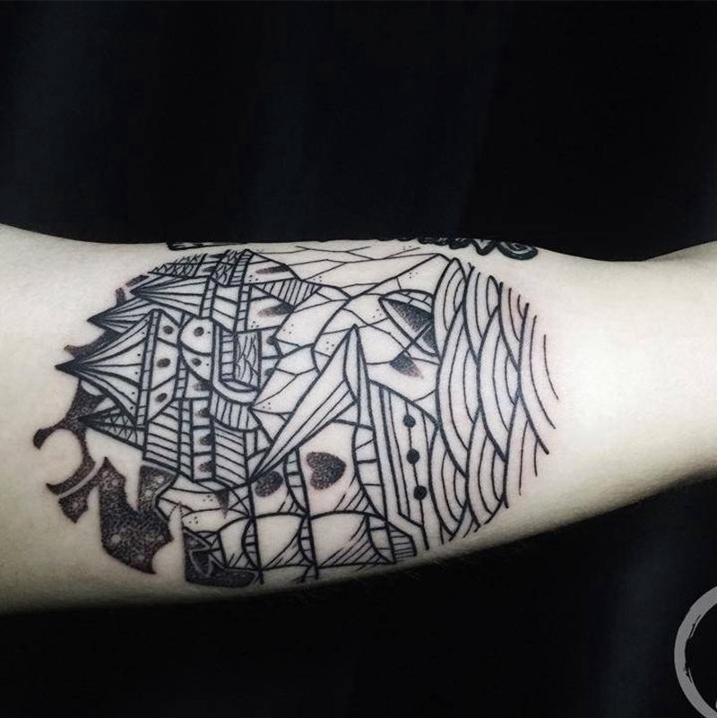 点线小图纹身图片_