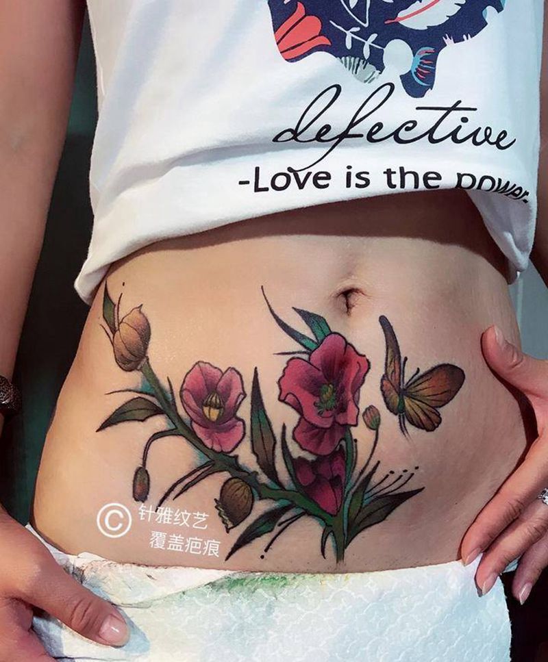 覆盖疤痕纹身图片_