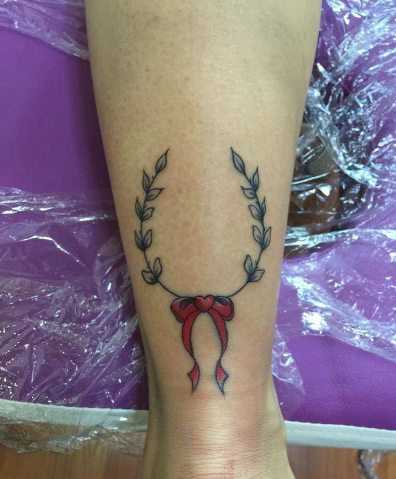 蝴蝶结纹身图片_