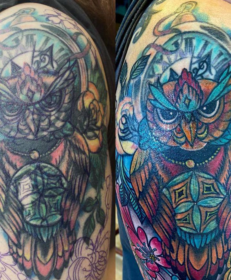 覆盖未完成纹身图片_臀部纹身图案