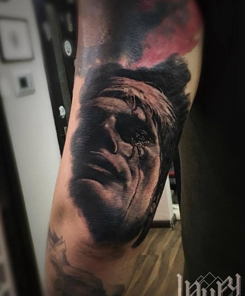 汉尼拔纹身图片_手臂欧美写实纹身图案