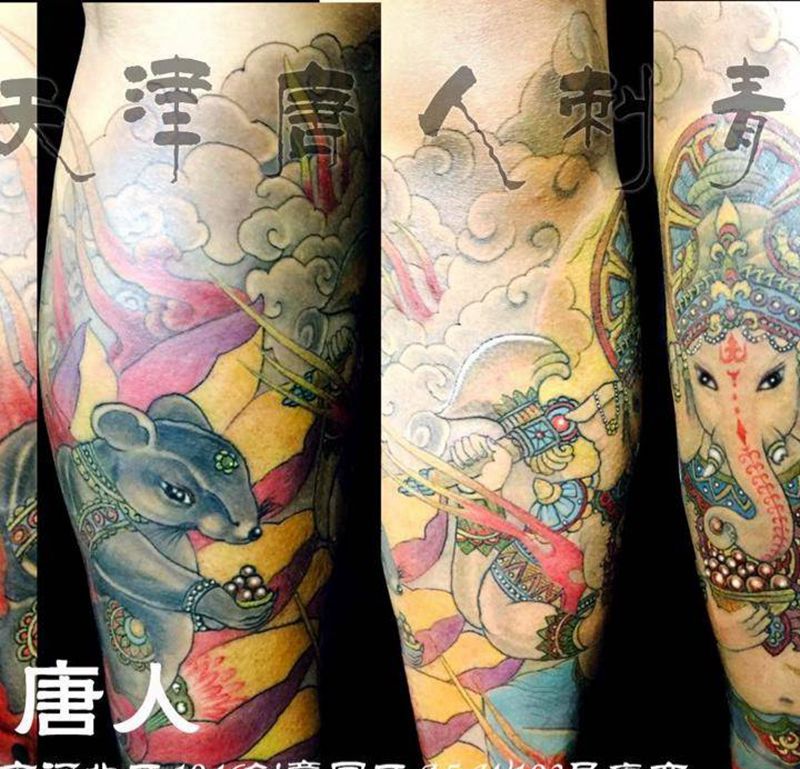 完工 格涅沙纹身图片_