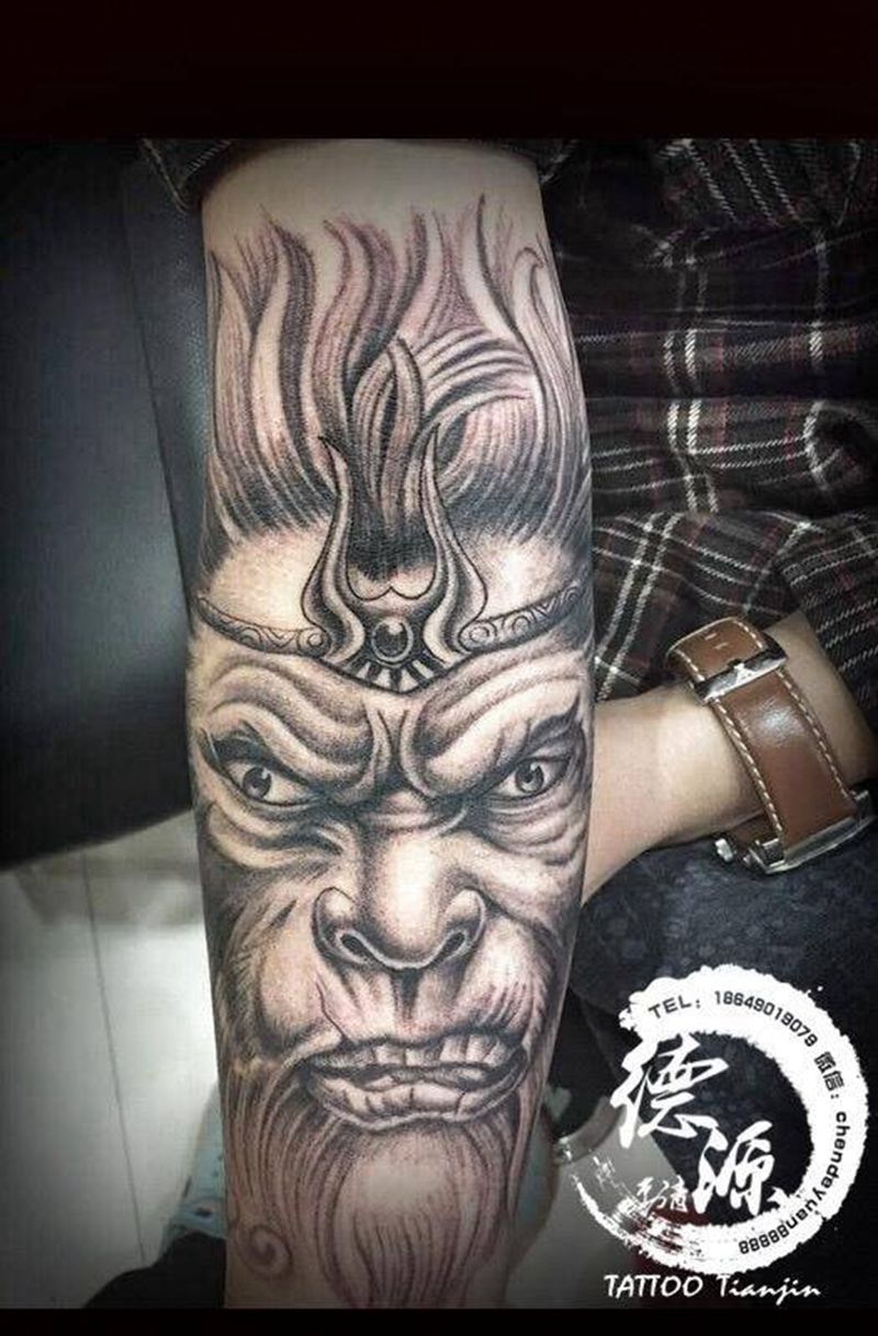 大圣纹身图片_成品纹身图案