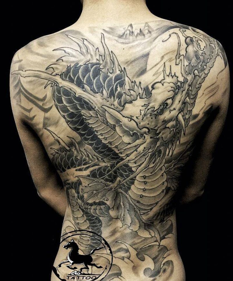 龙纹身图片_传统纹身图案