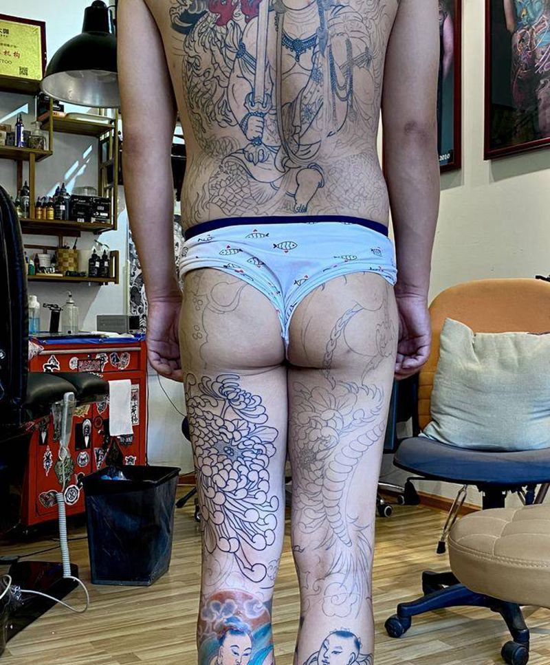 不动明王纹身图片_新传统纹身图案