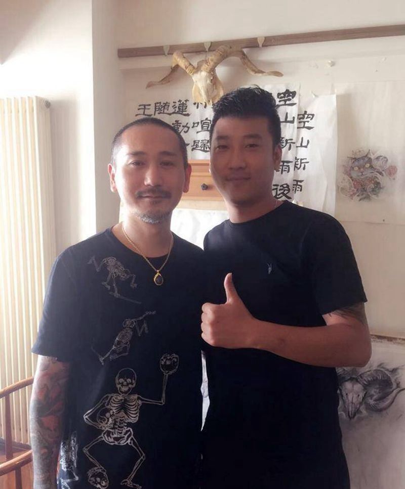 大师合影纹身图片_