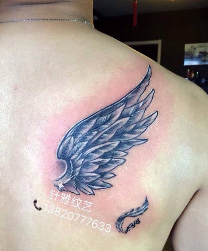 翅膀纹身图片_