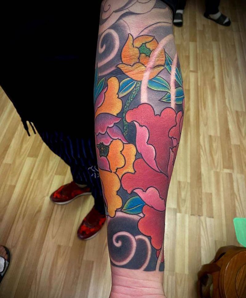 小臂纹身图片_手臂新传统纹身图案