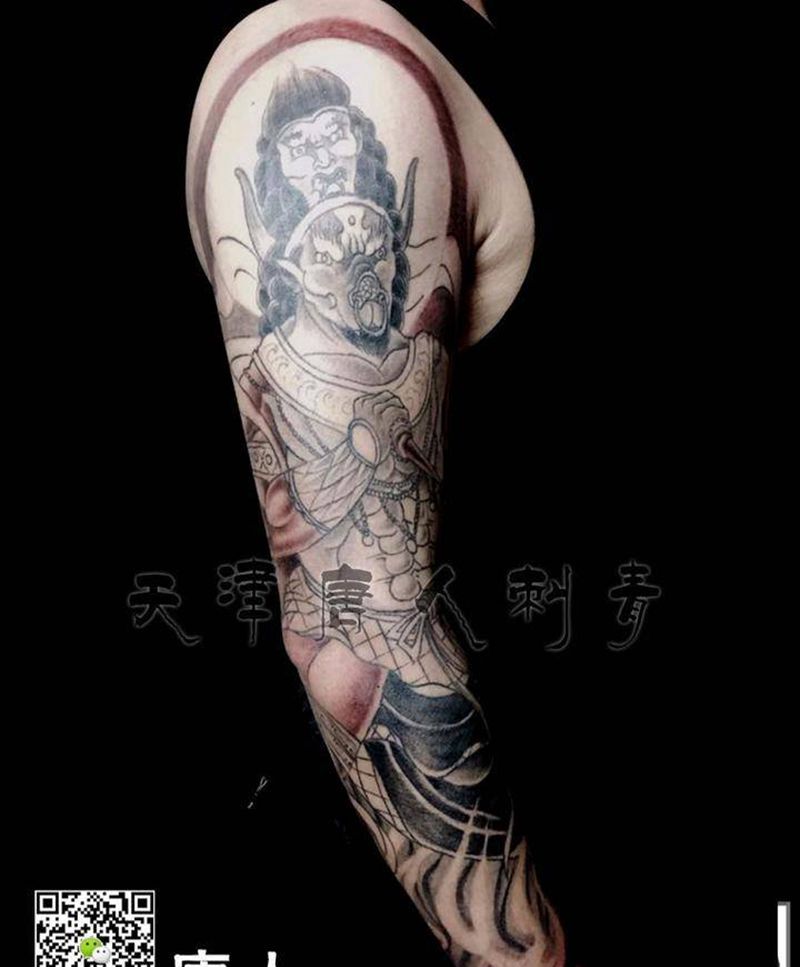 重彩下次铺色纹身图片_