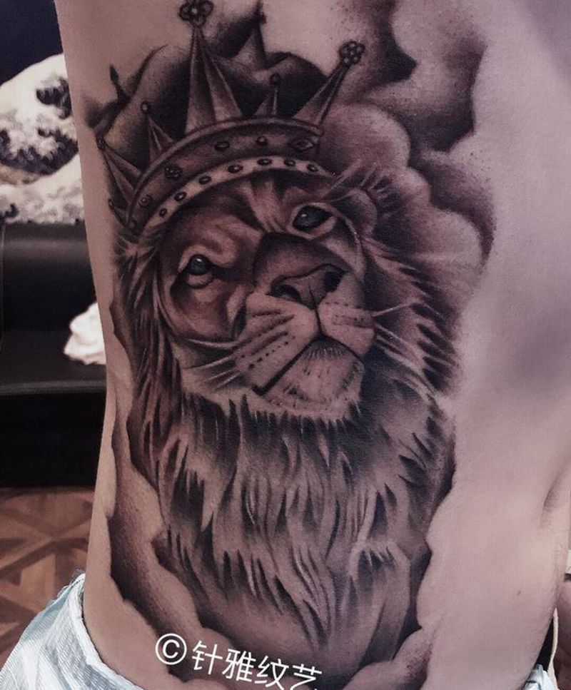 狮子纹身图片_