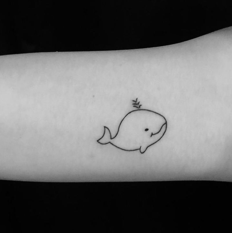 小鲸鱼纹身图片_