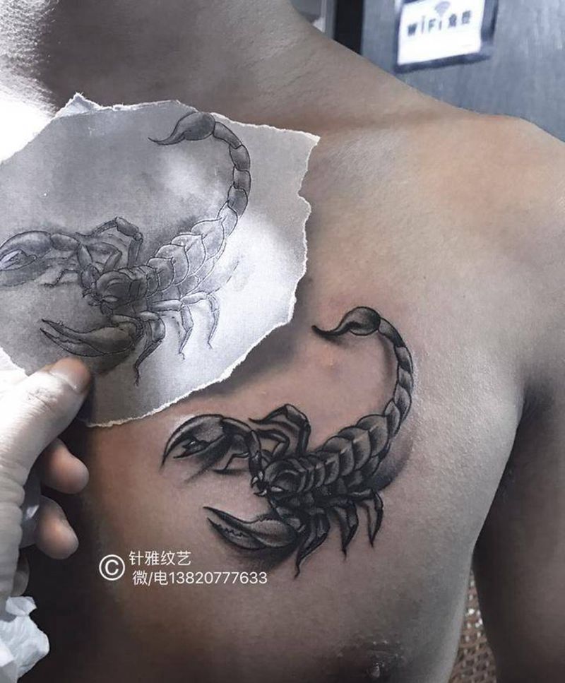 蝎子纹身图片_