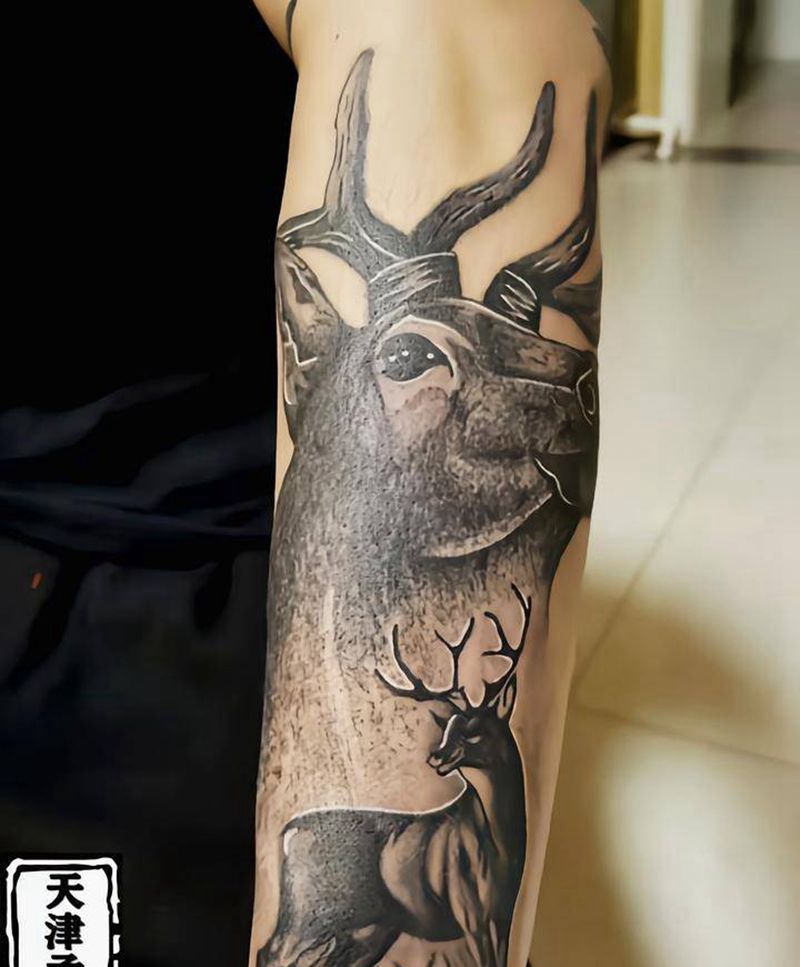 欧美风格包小臂纹身图片_手臂欧美写实纹身图案